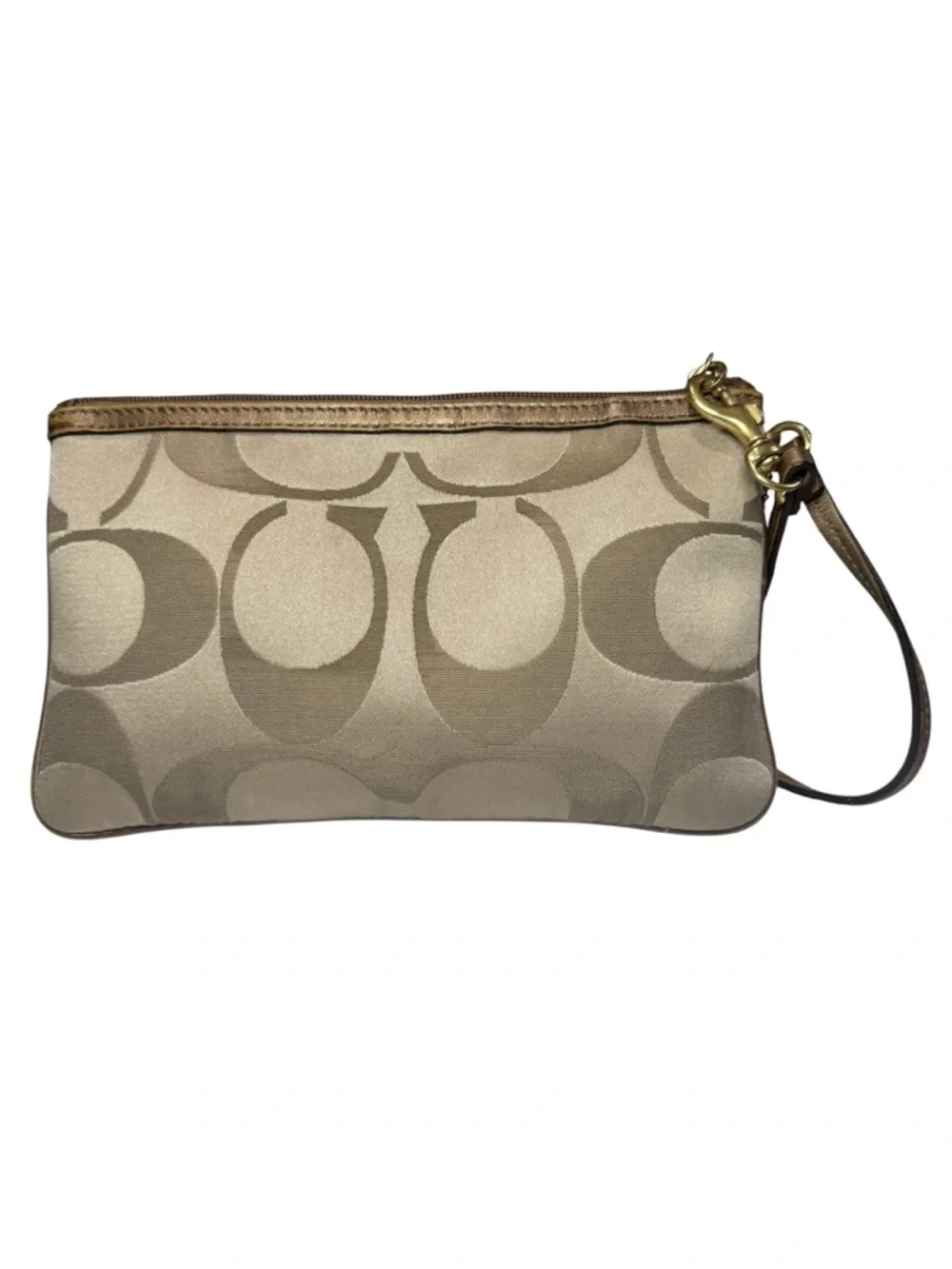Coach Signature Flower Appliqué Large Wristlet/Clutch - Picture 3 of 6